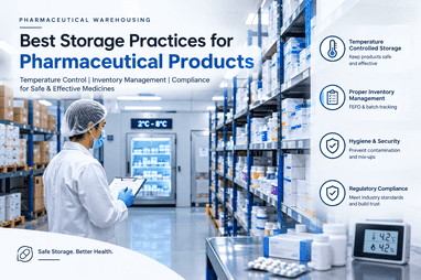 Pharmaceutical warehousing best storage practices with temperature-controlled medicine storage and inventory management