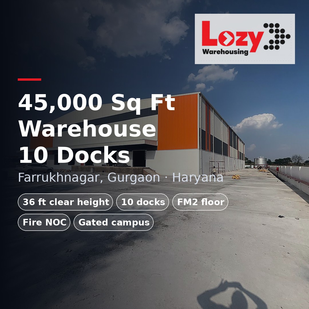 Warehouse with 10 Docks High-Throughput in Farrukhnagar Gurgaon | Lozy