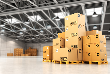 Modern warehouse storage facility in India with racking, pallets, forklift, and organized inventory space